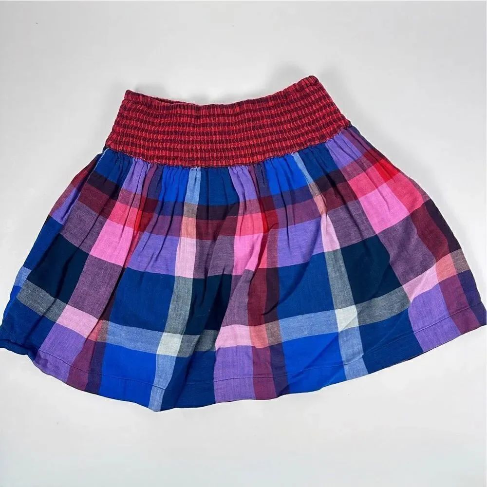Abercrombie Plaid Smocked Skirt size Small
